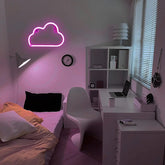 Cute Neon Cloud Sign, Battery or USB Powered Night Light as Wall Decor for Kids Room, Bedroom, Festival, Party (Cloud-P)