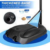 Portable Basketball Hoop System Stand Height Adjustable 7.5Ft - 9.2Ft 32 Inch Backboard Wheels for Youth Adults Indoor Outdoor