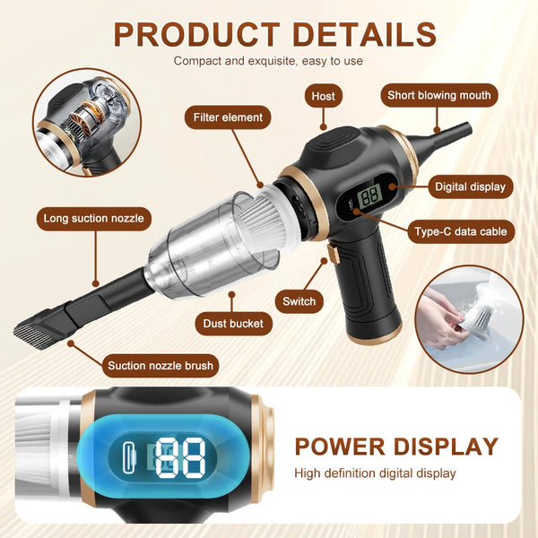 Portable High-Power Car Vacuum