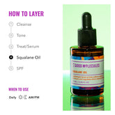 Squalane Oil - 100% Natural Squalane Oil Non-Greasy Moisturizer for Face, Skin, and Hair - Skin Firming, Ultra Hydrating Facial Skin Care