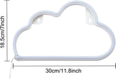 Cute Neon Cloud Sign, Battery or USB Powered Night Light as Wall Decor for Kids Room, Bedroom, Festival, Party (Cloud-P)